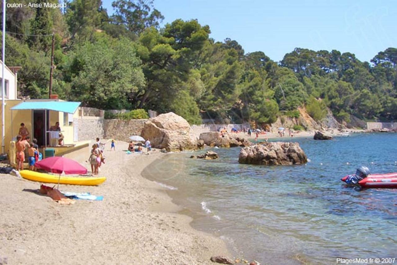 **** Beau T2 de 40 m2, jardin de 70m2, au calme, à 50 mètres de la plage Le Pradet Exterior foto